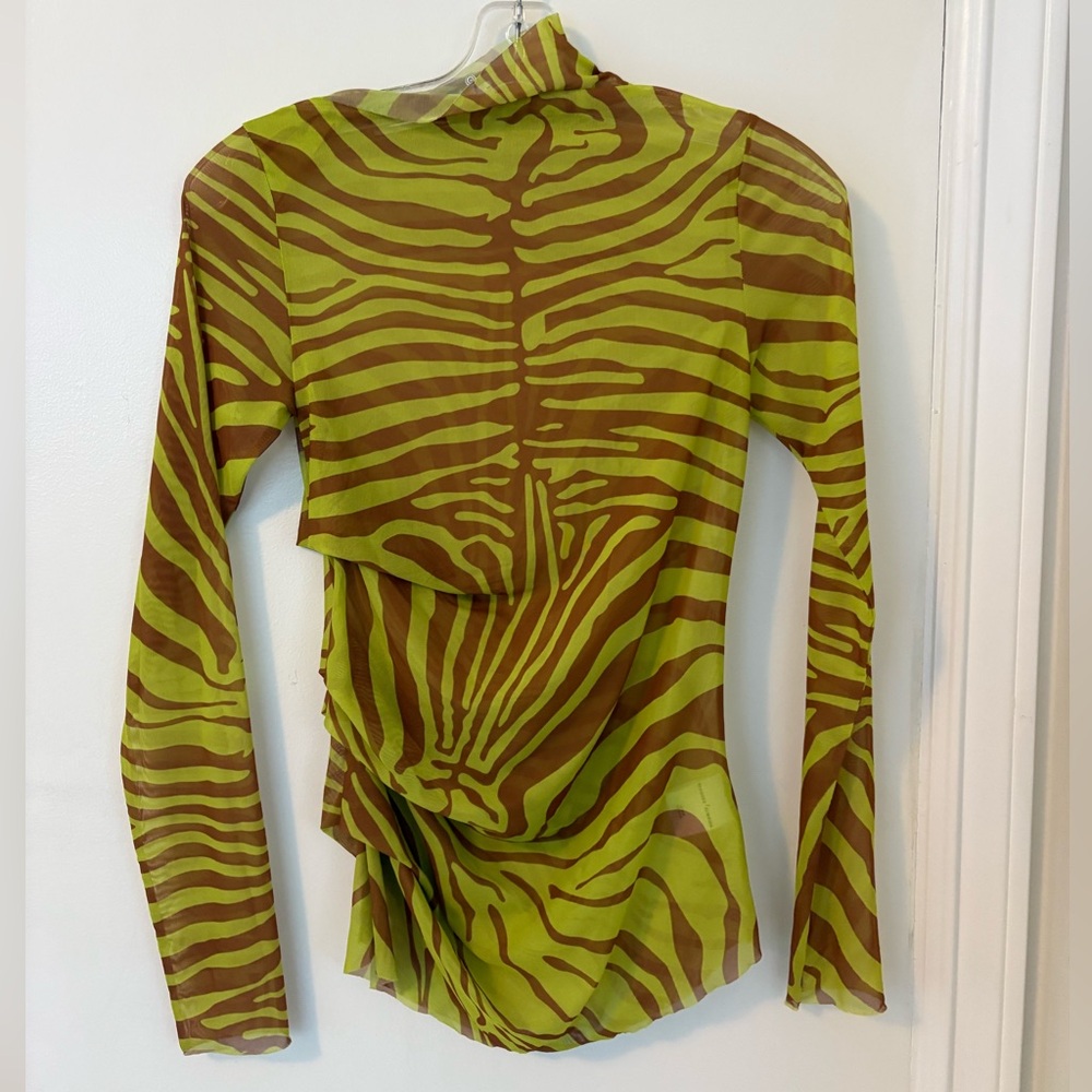 Marques Almeida Zebra Pattern Mesh Top - Picture 2 of 6